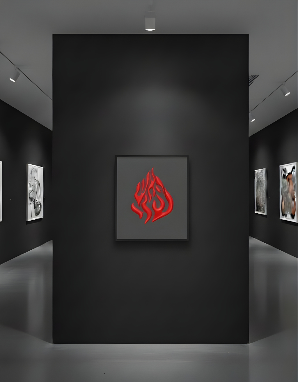 Cadre 3D Aesh Sheli — Motif Rouge