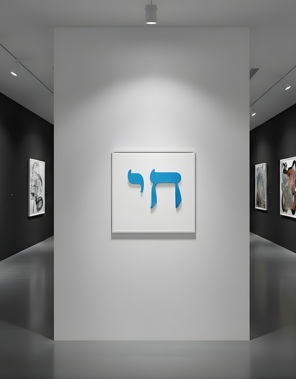 Cadre 3D Haï — Motif Bleu